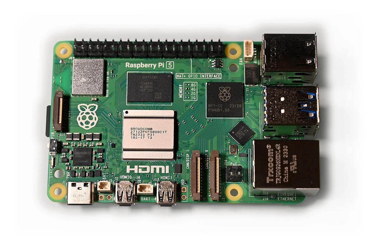 The board and its physical connection layout.
